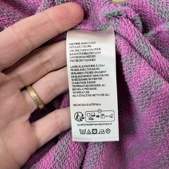 Free People Pink and Green Striped Sweatshirt - Picture 6 of 7